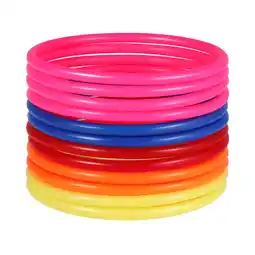 Walmart 32pcs 8cm Plastic Toss Rings Multicolor Throw Games Props Kids Outdoor Games (Random Color) offer