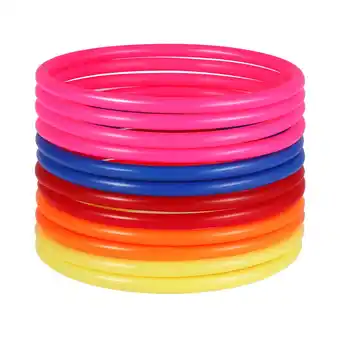 Walmart 32pcs 8cm Plastic Toss Rings Multicolor Throw Games Props Kids Outdoor Games (Random Color) offer