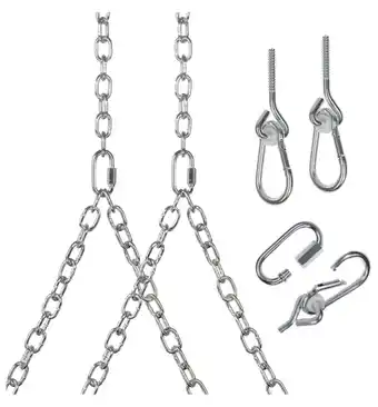 Walmart CLkPde Heavy Duty 700 Lb Porch Swing Hanging Chain Kit - Color: Silver (8 Foot Ceiling) offer