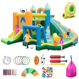 Walmart Infans Inflatable Water Slide Kids Blow up Water Park w/Climbing Wall Blower Included offer