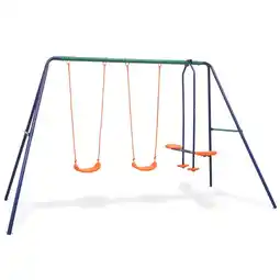 Walmart vidaXL Swing Set with 4 Seats Orange offer