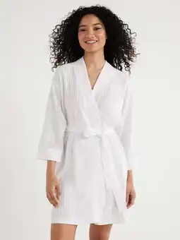 Walmart Joyspun Women’s Waffle Kimono Robe, Sizes S to 3X offer