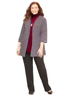 Walmart Catherines Women's Plus Size Suprema 3/4-Sleeve Cardigan offer