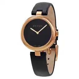 Walmart Gucci Women's Diamatissima Leather Strap Sapphire Quartz 32mm Watch YA141401 offer