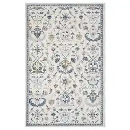 Walmart LR Home Ada 7'9 x 9'9 Ivory Distressed Floral Indoor Area Rug offer