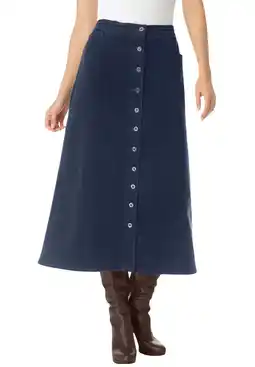 Walmart Woman Within Women's Plus Size Corduroy Skirt offer