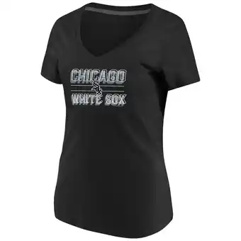 Walmart Women's Majestic Black Chicago White Sox Compulsion to Win Plus Size V-Neck T-Shirt offer