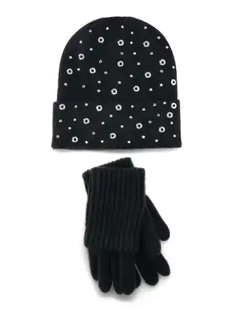 Walmart Madden NYC Women's Beanie and Winter Glove 2-Piece Set, Black offer