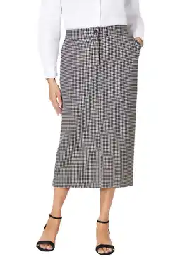 Walmart Jessica London Women's Plus Size Tummy Control Bi-Stretch Midi Skirt offer