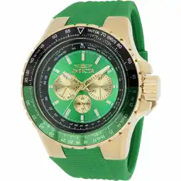 Walmart Invicta 44612 Men's Aviator Green Silicone Strap Chronograph Watch offer