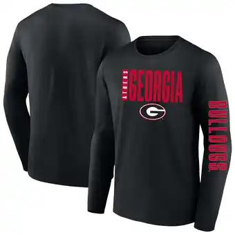 Walmart Men's Fanatics Black Georgia Bulldogs Big & Tall Vision Long Sleeve T-Shirt offer