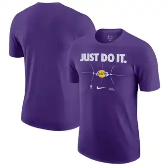 Walmart Men's Nike Purple Los Angeles Lakers Just Do It T-Shirt offer