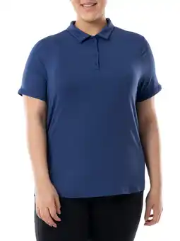 Walmart Athletic Works Women's Plus Active Short Sleeve Lightweight Polo Shirt, size 1X-4X offer