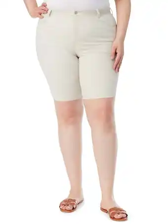 Walmart Gloria Vanderbilt Women's Plus Size Amanda Bermuda Shorts offer