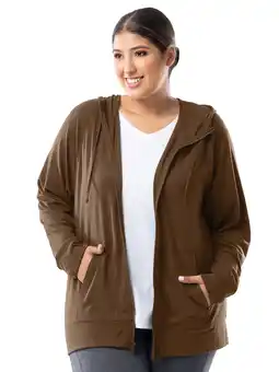 Walmart Athletic Works Women's Plus Size Lightweight Zip-Up Hoodie offer