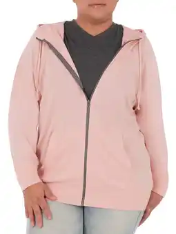 Walmart Athletic Works Women's Plus Size Lightweight Zip-Up Hoodie offer