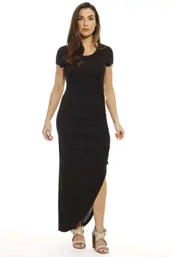 Walmart Just Love Summer Dresses / Maxi Dress (Heathered Black, 3X) offer