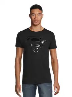 Walmart Superman Men's & Big Men's Graphic Tee Shirt Tonal Superman Logo, Sizes S-3XL offer