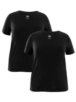 Walmart Athletic Works Womens Plus Active Core Short Sleeve V-Neck Tee 2-Pack offer