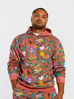 Walmart Roberto Lugo All Gender Floral Skulls and Trucks Printed Hoodie Sweatshirt, Men's Sizes S-3XL offer