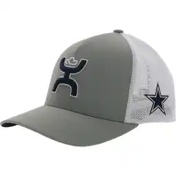 Walmart Men's HOOey Gray/White Dallas Cowboys Trucker Flex Hat offer