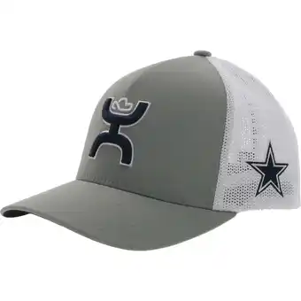 Walmart Men's HOOey Gray/White Dallas Cowboys Trucker Flex Hat offer