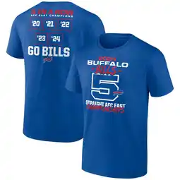 Walmart Men's Royal Buffalo Bills Five-Straight AFC East Division Championships T-Shirt offer