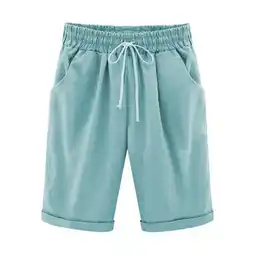 Walmart Aofany Plus Size Womens Summer Shorts Cotton Linen Pants Casual Shorts On Clearance offer