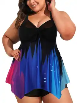 Walmart LilyLLL Plus Size Women Swimdress+Swim Briefs Bottoms Swimsuit Monokni Beachwear offer