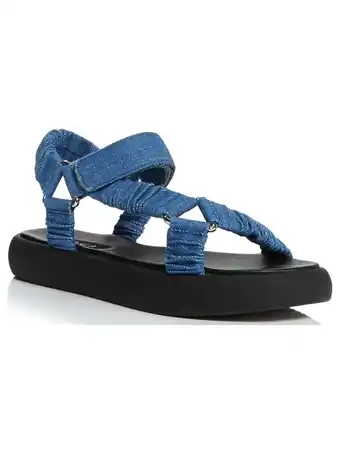 Walmart AQUA Womens Blue Adjustable Strap Cushioned Tenly Square Toe Platform Slingback Sandal 9 M offer