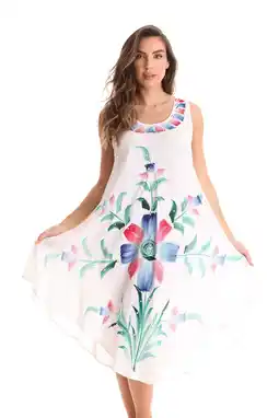 Walmart Riviera Sun Dress / Dresses for Women (White - Flower, Large) offer