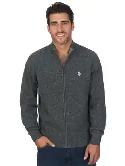 Walmart U.S. Polo Assn. Men's Texture Block Full Zip Sweater offer