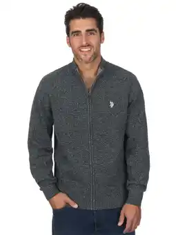 Walmart U.S. Polo Assn. Men's Texture Block Full Zip Sweater offer