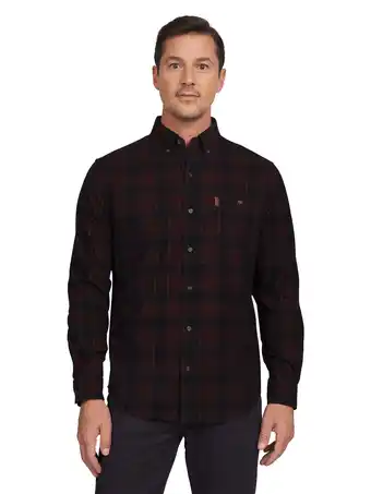 Walmart Chaps Men's & Big Men's Plaid Corduroy Button Down Long Sleeve Shirt , Sizes S-2XL offer