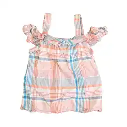 Walmart Pre-Owned Lands End Girls Coral | Turquoise Plaid Blouse size: 2-3T (Good) offer