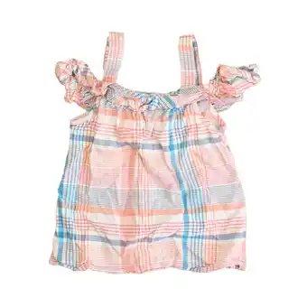 Walmart Pre-Owned Lands End Girls Coral | Turquoise Plaid Blouse size: 2-3T (Good) offer