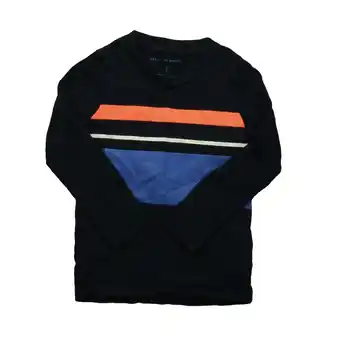 Walmart Pre-owned: Rockets Of Awesome Boys Navy | Orange Stripe Long Sleeve T-Shirt size: 3T (Good) offer