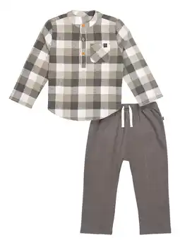 Walmart Modern Moments by Gerber Toddler Boy Mandarian Shirt and Pant Set, 2-Piece, Sizes 12M-5T offer