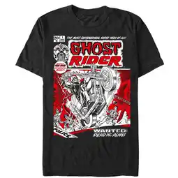 Walmart Men's Marvel Ghost Rider Comic Book Cover Print Graphic Tee Black 5X Large offer