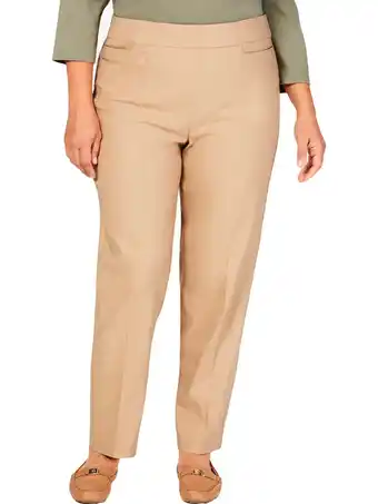 Walmart Alfred Dunner Womens Plus Modern Fit High Rise Straight Leg Pants offer