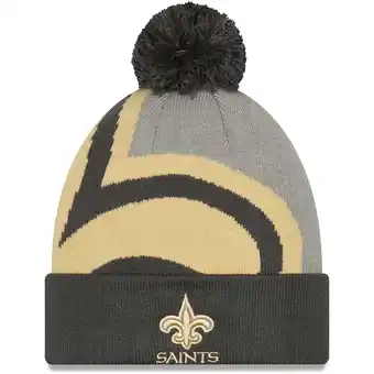 Walmart Men's New Era Graphite New Orleans Saints Logo Whiz Redux Cuffed Knit Hat offer