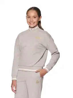 Walmart Reebok Girl's Athletic Varsity 1/2 Zip Sweatshirt, Sizes 4 - 18 offer