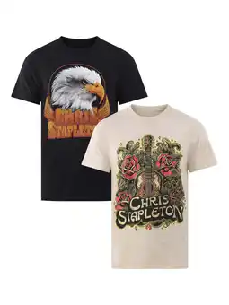 Walmart Chris Stapleton Men's & Big Men's Graphic Tee with Short Sleeves, 2-Pack, Sizes S-3XL offer