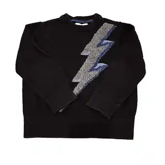 Walmart Pre-Owned Rockets of Awesome Boys Black Lightening Bolt Sweater size: 3T (Fair) offer