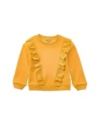 Walmart Lucky Brand girls Embroidered Sweatshirt, XL16, Yellow offer