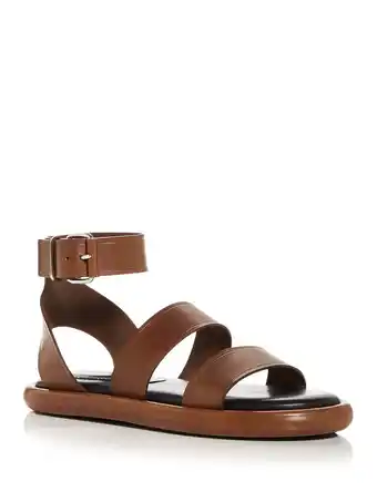 Walmart PROENZA SCHOULER Womens Brown Ankle Strap Padded Round Toe Platform Buckle Leather Sandals Shoes 39 offer