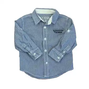 Walmart Pre-Owned Guess Boys Blue | White Button Down Long Sleeve size: 2T (Good) offer