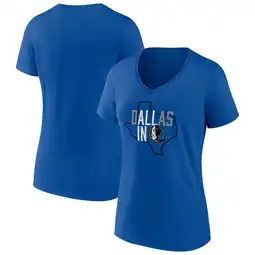 Walmart Women's Fanatics Blue Dallas Mavericks Hometown Collection All In V-Neck T-Shirt offer