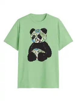 Walmart Roberto Lugo All Gender Floral Panda Graphic Tee Shirt, Men's Sizes S-3XL offer