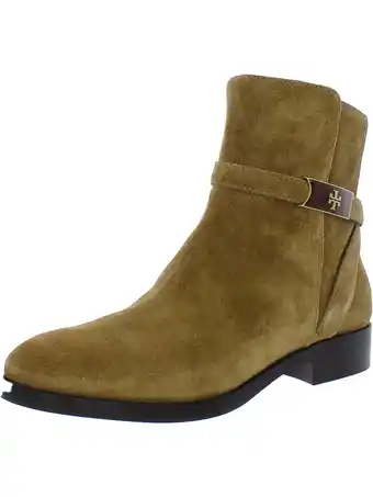 Walmart Tory Burch Womens Perrine Suede Logo Ankle Boots offer